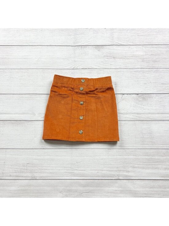 Isaac Mizrahi Other - Isaac Mizrahi Orange Corduroy Button Front Elastic Waist Skirt NWT XS 4